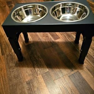 Raised dog bowls